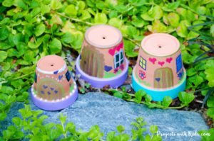 terracotta pot fairy houses