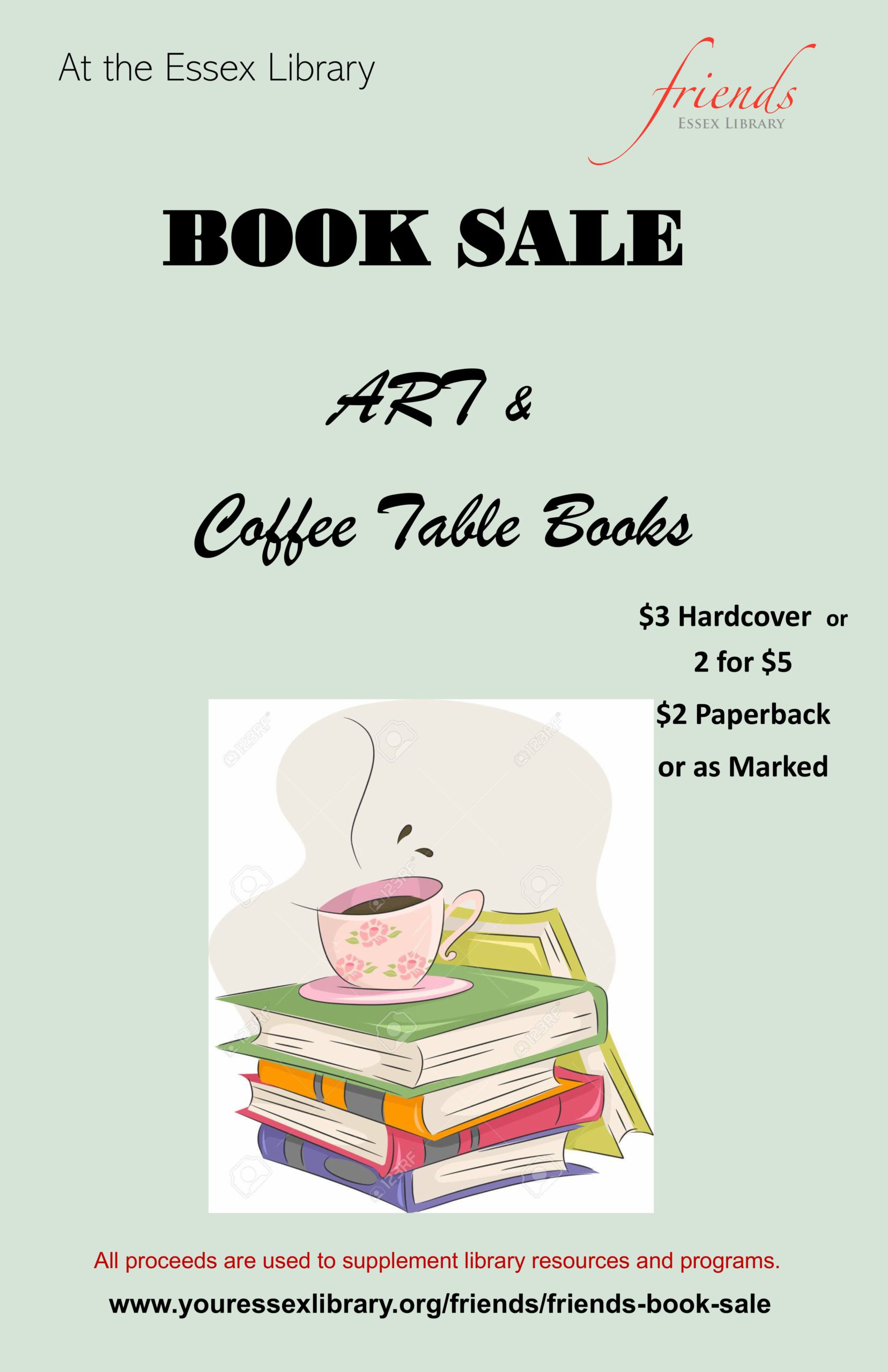 poster advertising the book sale