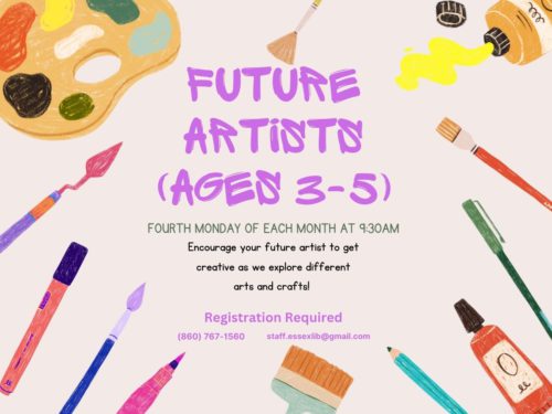 image promoting the Future Artists event on Mondays at 9